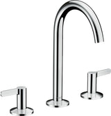 AXOR ONE 3-Loch-Waschtischarmatur 170 mit Push-Open Ablaufgarnitur Chrom