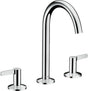 AXOR ONE 3-Loch-Waschtischarmatur 170 mit Push-Open Ablaufgarnitur Chrom