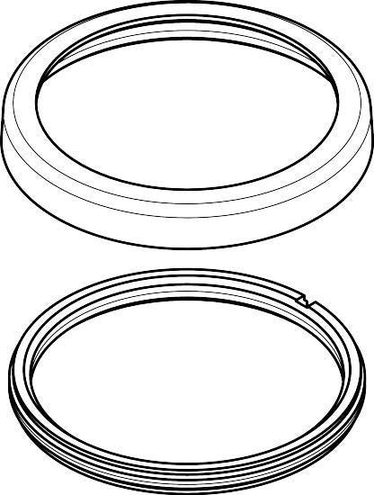 AXOR Rosette Brausehalter 3-/4-Loch Wannenarmatur Chrom 70 mm von Hansgrohe