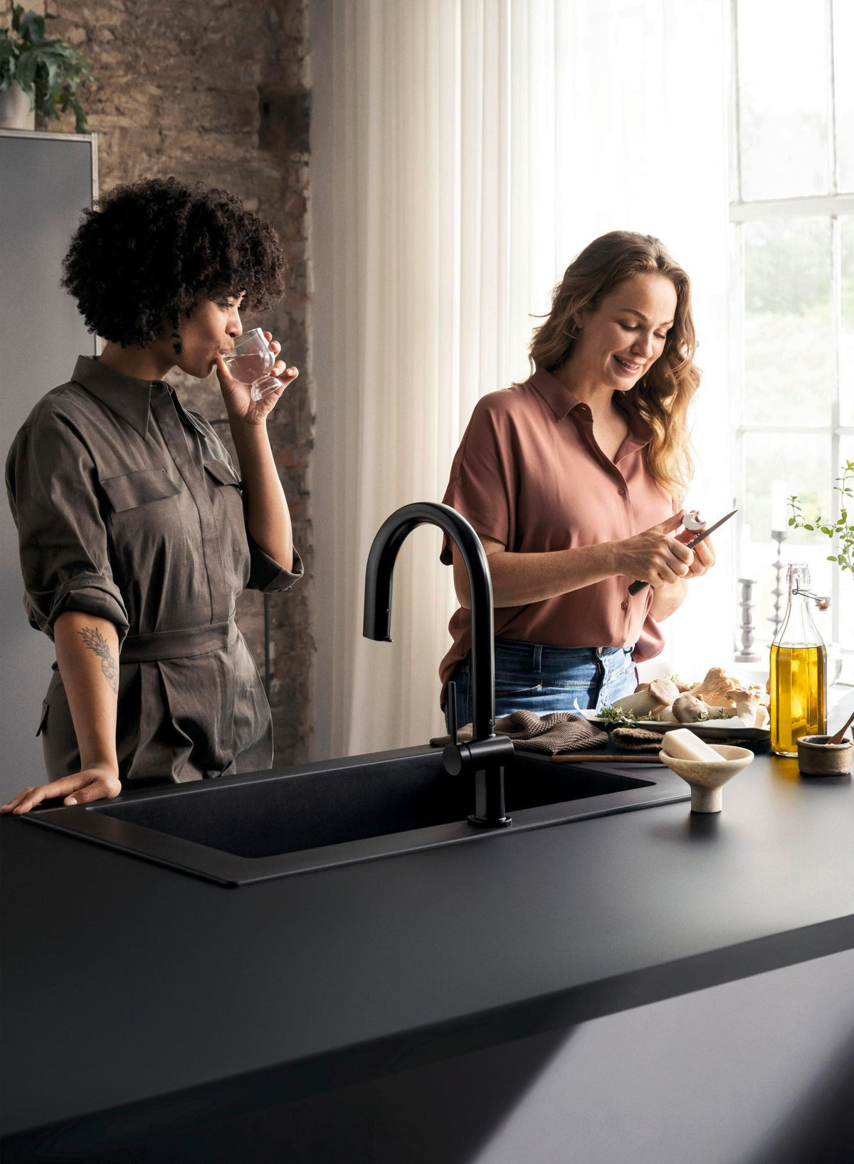 HANSGROHE Aqittura M91 Filtersystem 210 mit Ausziehschlauch – Chrom, 1 Jet, gefiltertes Wasser