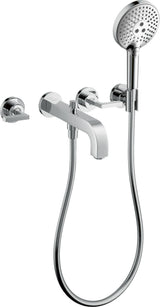 AXOR CITTERIO 3-Loch-Wannenarmatur DN 15 Unterputz mit Handbrause und Kreuzgriff Chrom