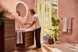 HANSGROHE Xelu Q Halbhochschrank 1065 mm weiß hochglanz – 1 Tür, SoftClose, links