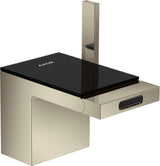 AXOR MyEdition Platte 150 in Leder – Abnehmbare Design-Abdeckung für Waschtischarmaturen