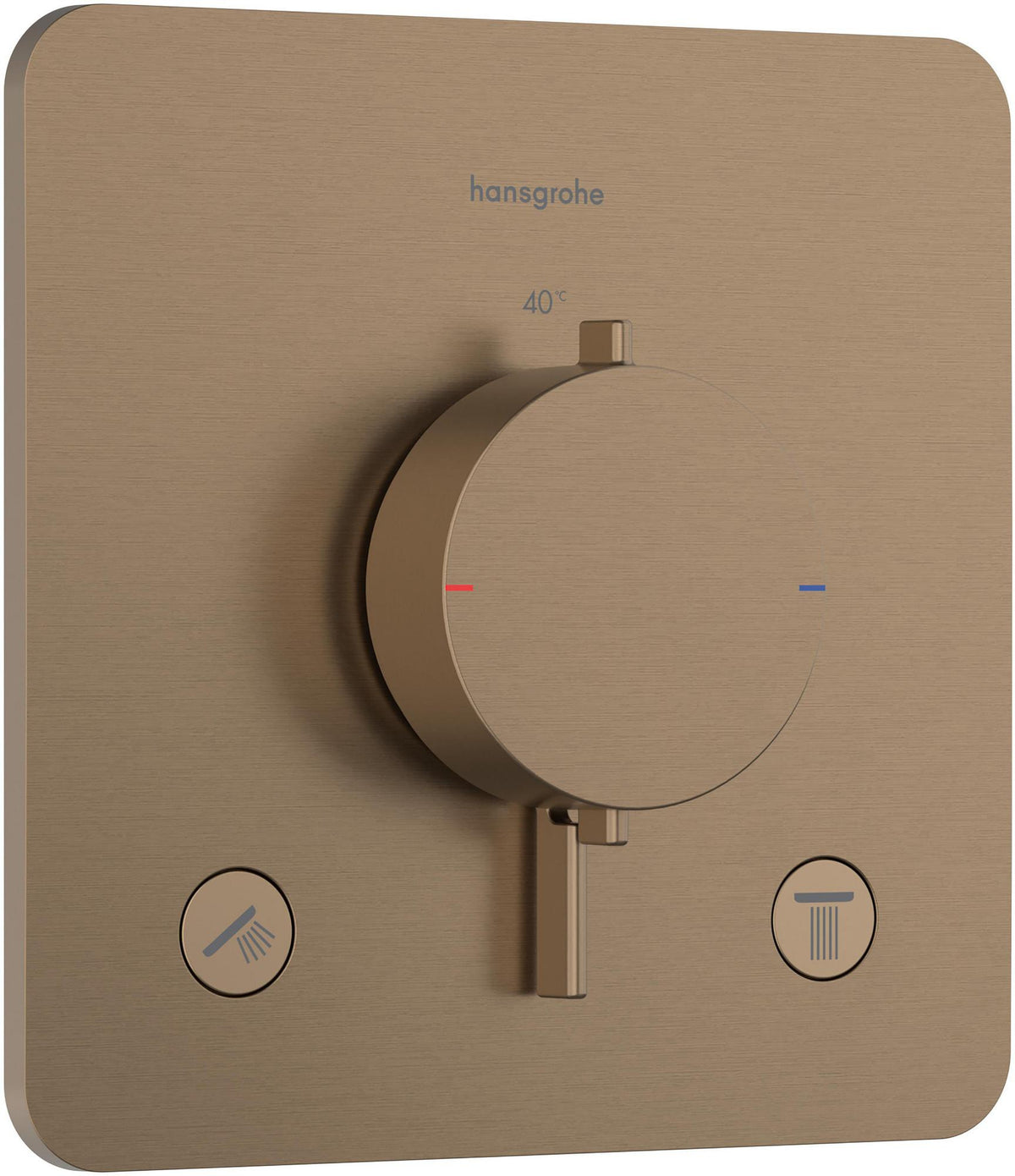 HANSGROHE Ecostat Comfort Q Thermostat UP Fertigset für 2 Verbraucher – Temperatur- und Volumensteuerung
