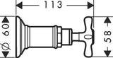 AXOR MONTREUX Abstellventil DN15/DN20 Unterputz chrom – Einbauabsperrventil