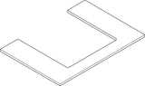 HANSGROHE Xilesa E Konsole 780x550mm Eiche mit mittigem Ausschnitt für Aufsatzwaschtisch