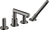 AXOR Uno 4-Loch-Wannenarmatur mit Handbrause und Secuflex, Chrom, 400 mm