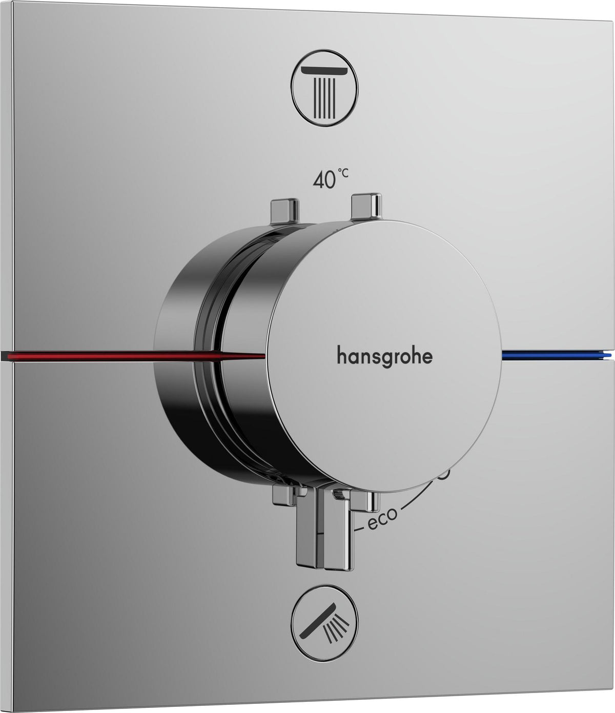 HANSGROHE ShowerSelect Comfort E Thermostat Fertigmontageset UP Chrom für 2 Verbraucher