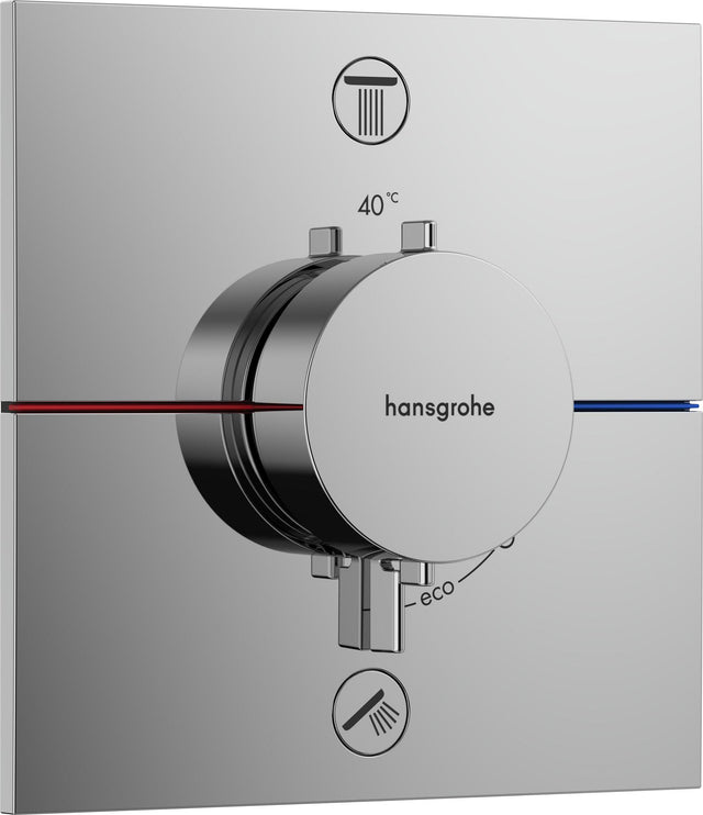 HANSGROHE ShowerSelect Comfort E Thermostat Fertigmontageset UP Chrom für 2 Verbraucher