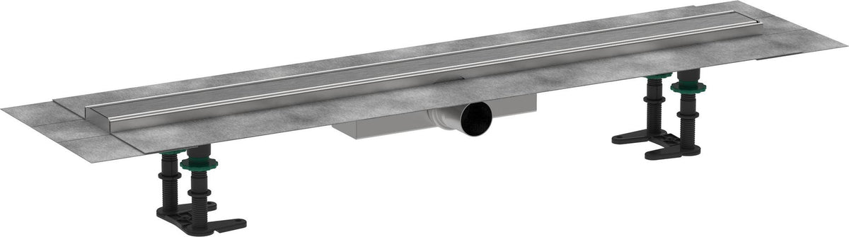 HANSGROHE RainDrain Compact Duschrinne 1200 mm Komplettset – Edelstahl, flache Installation, DN 40