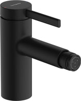 HANSGROHE Zesis S Bidetmischer mattschwarz mit Zugstangen-Ablaufgarnitur
