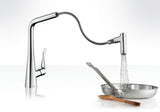 HANSGROHE Metris M71 Einhebel-Küchenmischer DN 15 mit Ausziehbrause, ComfortZone 320, Chrom