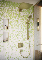 HANSGROHE AddStoris Glashalter Wandmontage Chrom – Mattglas Zahnputzbecher-Halter mit verdeckter Befestigung