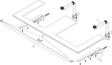 HANSGROHE Xelu Q Konsole 1560 mm weiß hochglanz mit 2 Ausschnitten ohne Hahnloch