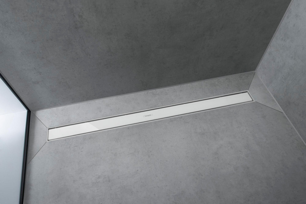 HANSGROHE RainDrain Match Duschrinne 600 mm mit höhenverstellbarem Rahmen, chrom