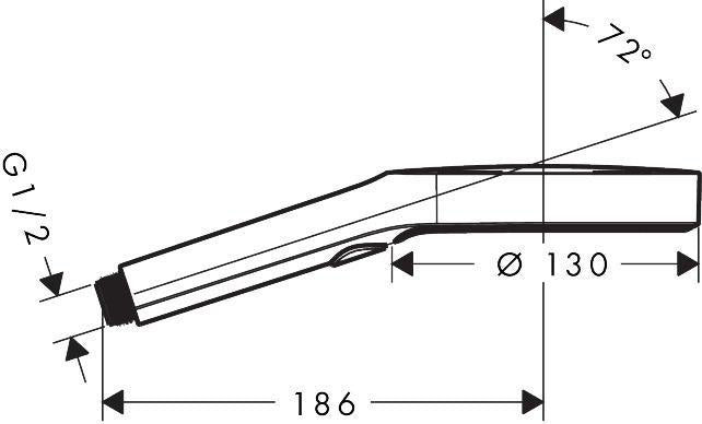 AXOR Handbrause ShowerSolutions 3jet mit 132 mm Brausekopf und Select-Taste in Messing