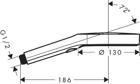 AXOR Handbrause ShowerSolutions 3jet mit 132 mm Brausekopf und Select-Taste in Messing