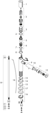 AXOR Uno Select-Bidetmischer von Hansgrohe – Chrom, 5 l/min, mit Ablaufgarnitur