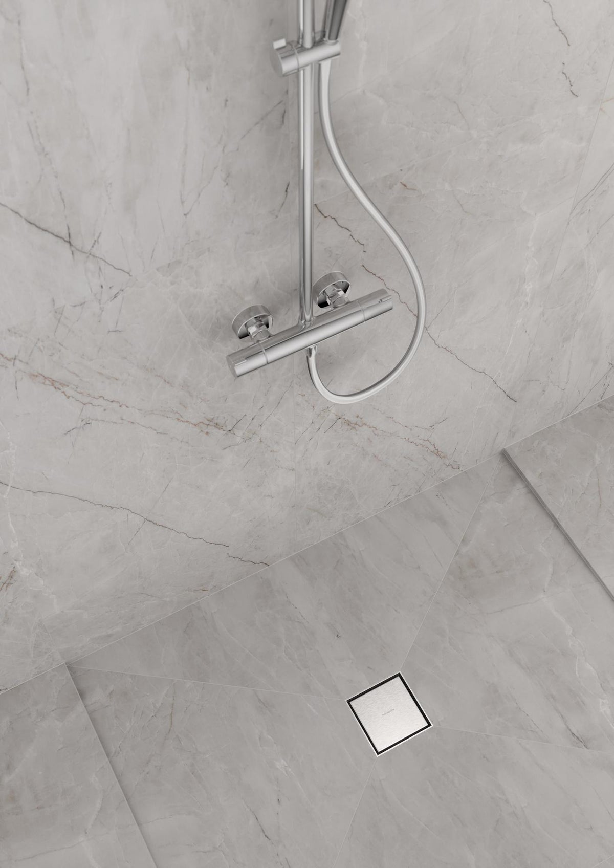 HANSGROHE RainDrain Brilliance Punktablauf Komplettset 150x150 mm mattschwarz