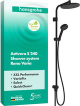 HANSGROHE Activera S Showerpipe 240 1jet EcoSmart Reno Varia chrom – Duschsystem mit Kopf- und Handbrause