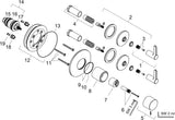 AXOR One Thermostatmodul Unterputz für 2 Verbraucher mit Hebelgriff Chrom
