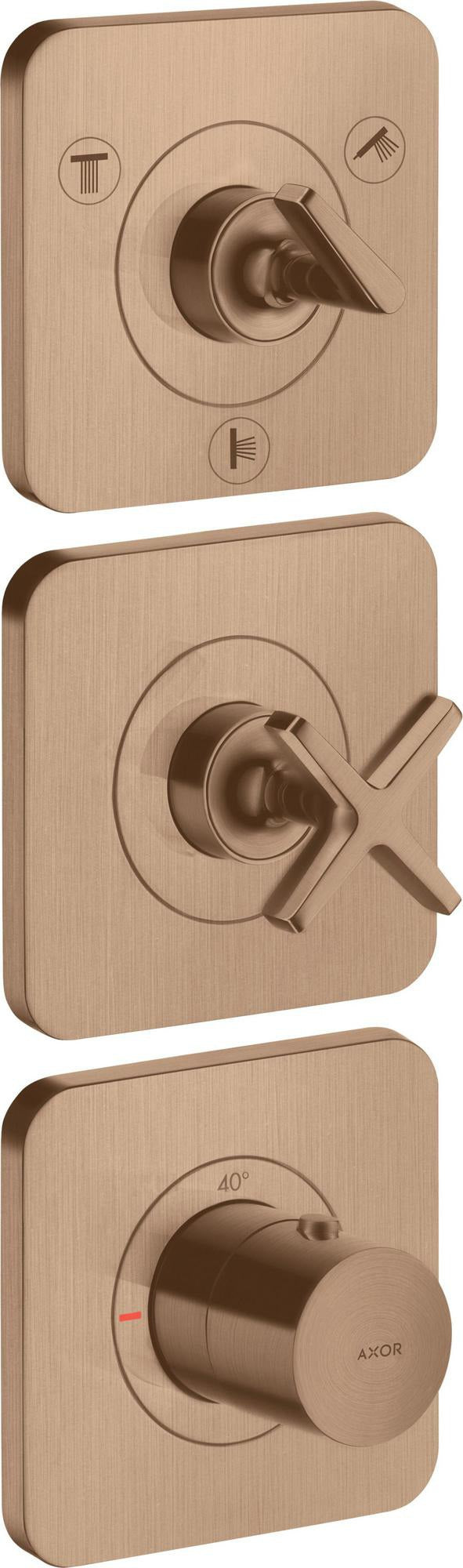 AXOR Citterio E Thermostatmodul DN 20 mit Rosetten für 3 Verbraucher, Chrom