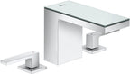 chrom / Spiegelglas / Platte/Armaturenloch / poliert