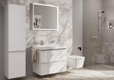 HANSGROHE Xarita E Wandspiegel 800x700 mm mattweiß mit LED-Beleuchtung und IR-Sensor