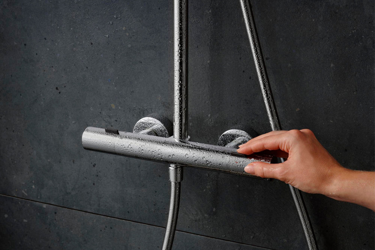 HANSGROHE Showerpipe Pulsify S Puro 1 Jet mit EcoSmart-Thermostat in Chrom