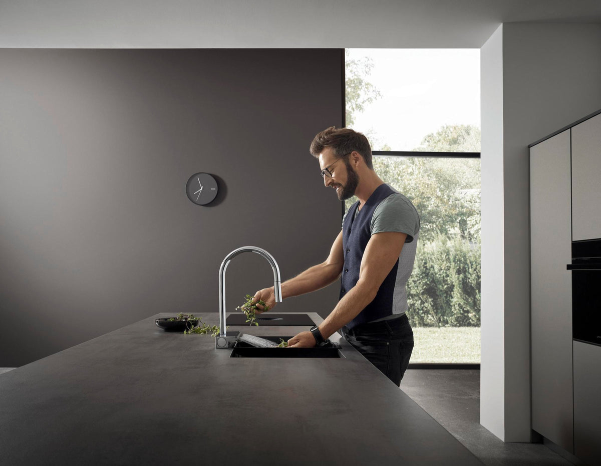 HANSGROHE Aquno Select M81 Spültischmischer 170 mit Ausziehbrause 3jet sBox chrom