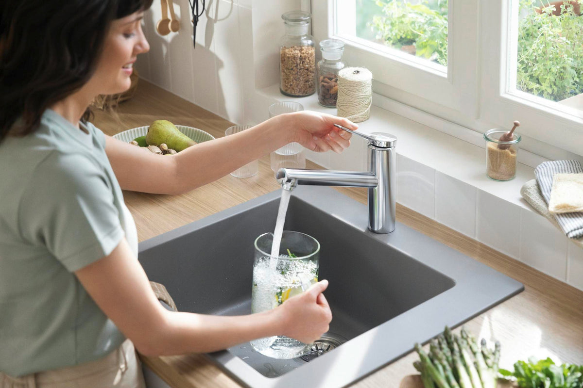 HANSGROHE Zesis M33 150 Einhebel-Spültischmischer mit CoolStart und EcoSmart, Chrom