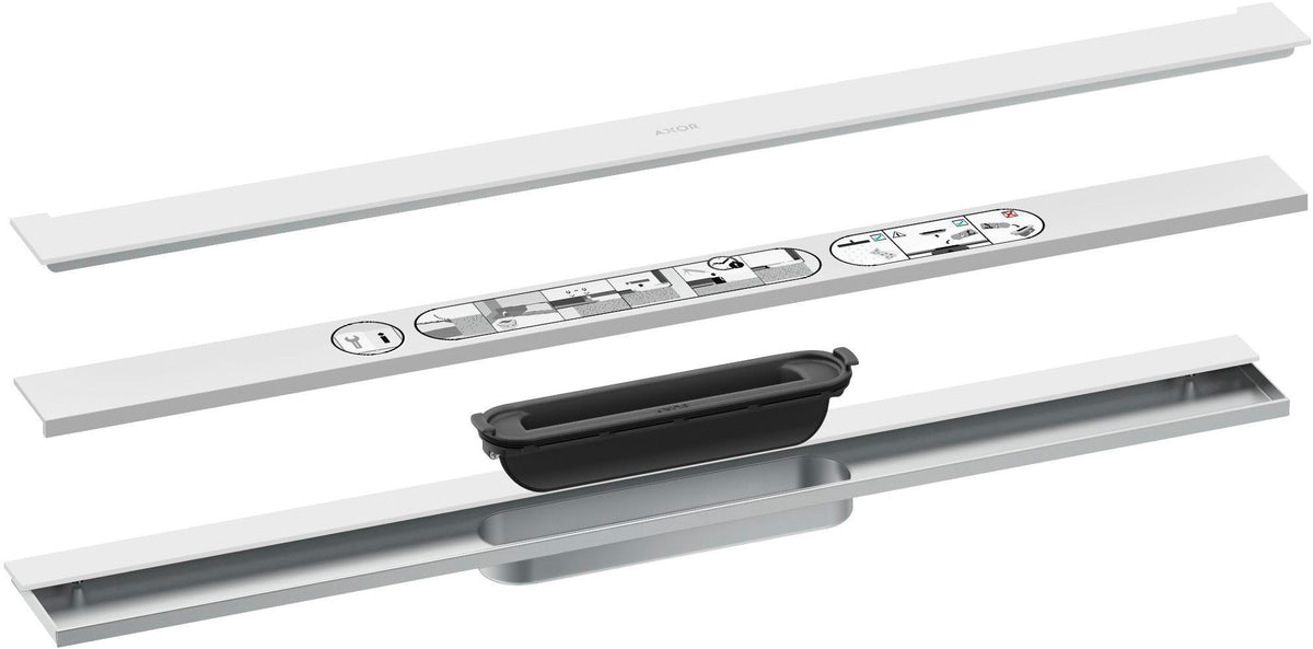 AXOR Drain Fertigset Duschrinne 700 mm Wandmontage Chrom – mit Dryphon & Designabdeckung