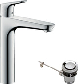 HANSGROHE Focus 190 Einhebel-Waschtischmischer DN 15 ohne Ablaufgarnitur chrom – ComfortZone und Temperaturbegrenzung