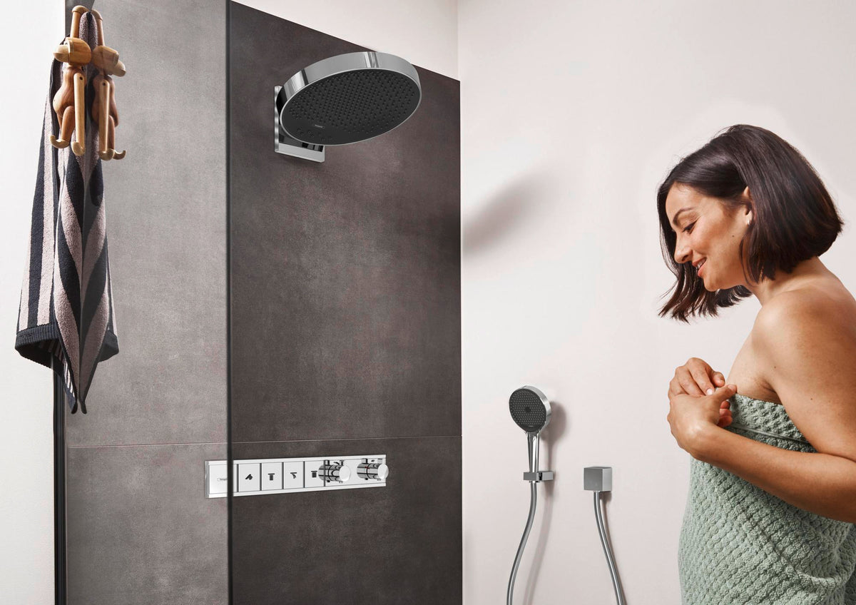 HANSGROHE Kopfbrause Rainfinity 360 3jet Wandmontage Chrom – 3 Strahlarten & Antikalk