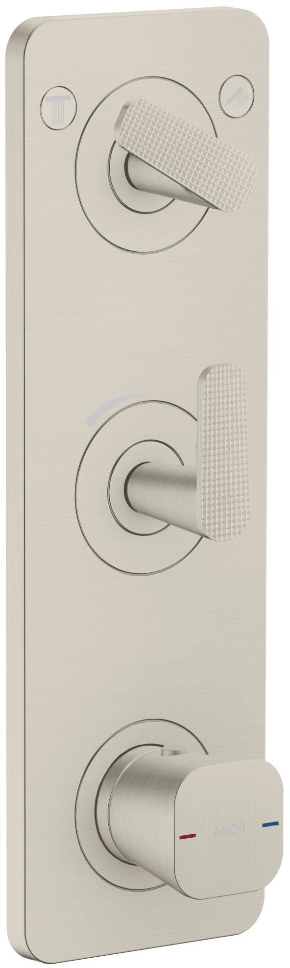 AXOR Citterio C Fertigmontageset Thermostatmodul UP mit Platte Cube cut chrom – 2 Verbraucher