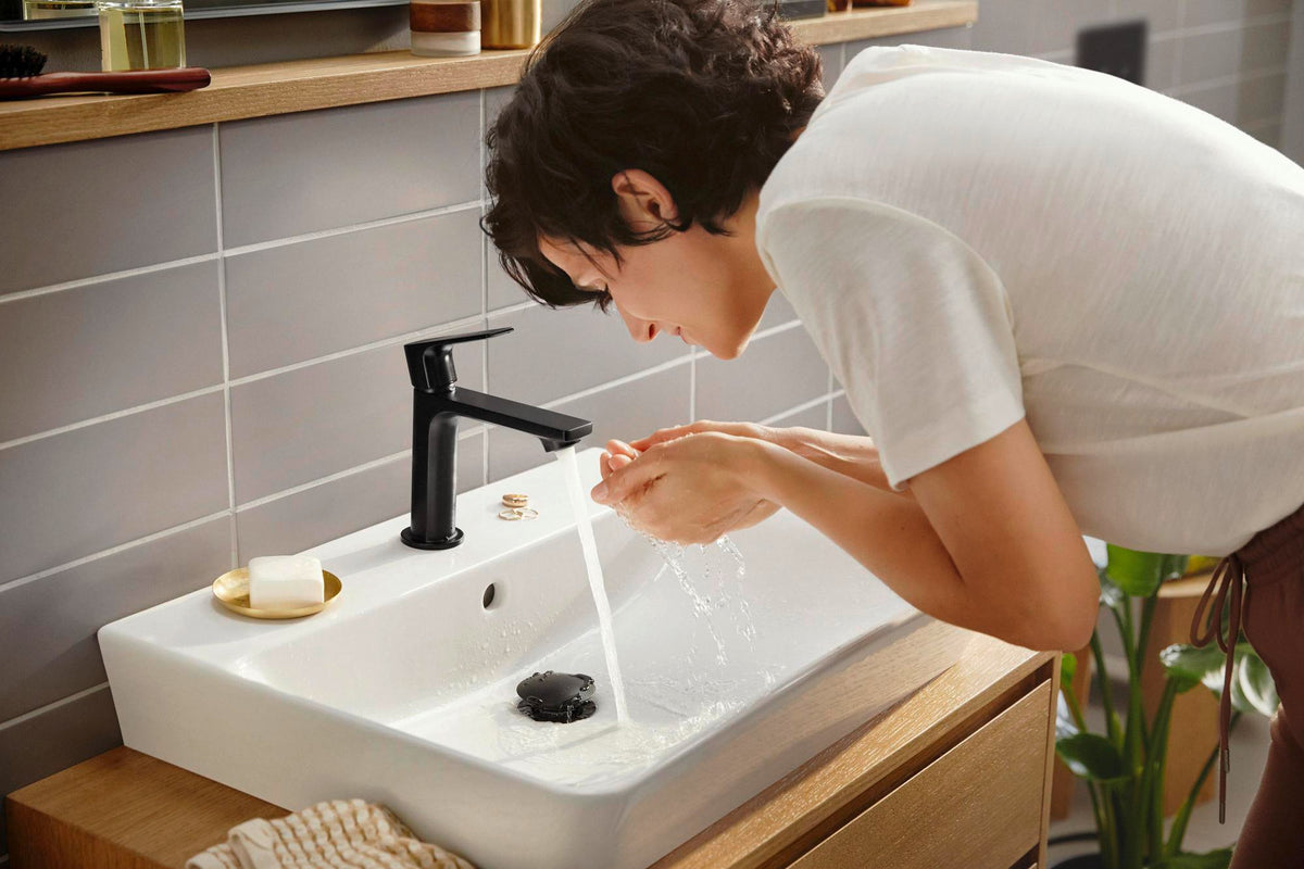 HANSGROHE Rebris E 110 Einhebel-Waschtischmischer CoolStart ohne Ablaufgarnitur mattschwarz