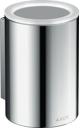 AXOR Universal Circular Zahnputzbecher Chrom – Wandmontage, Metall & Glas, verdeckte Befestigung