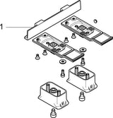 AXOR Universal Adapterset zur Montage von Accessoires auf Reling – chrom, Softsquare