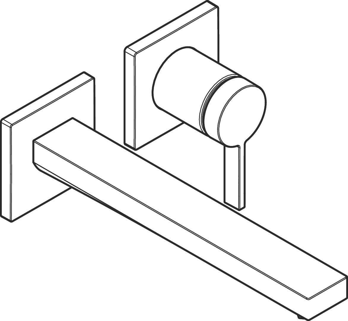 HANSGROHE Tecturis E Einhebel-Waschtischmischer Unterputz EcoSmart+ 225mm chrom