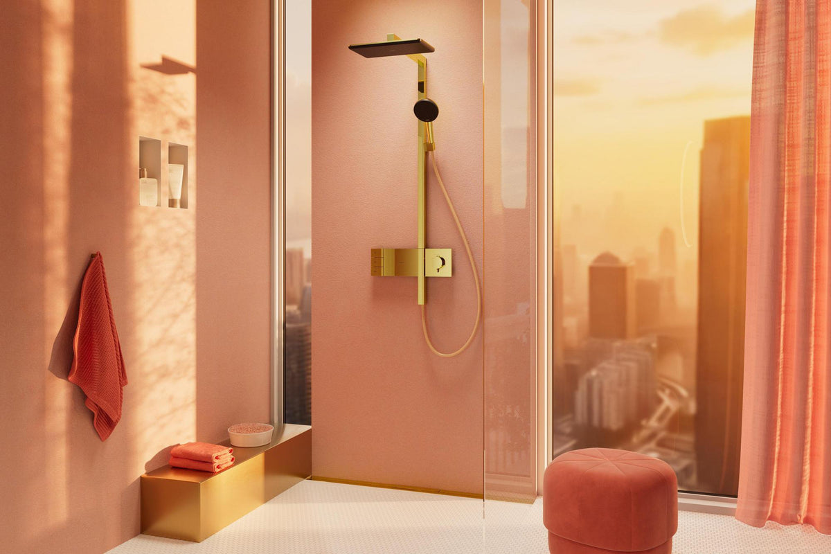 HANSGROHE Duschsystem Raindance Alive Q 2jet EcoSmart mit ShowerSelect Comfort Thermostat