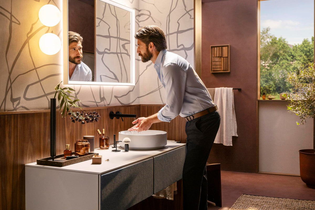 HANSGROHE Xevolos E Konsole 1370 mm mit Ausschnitt rechts – ohne Hahnloch, matt