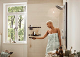 Hansgrohe WallStoris Handtuchhaken breit, 2 Stück, mattschwarz – zum Klicken auf Wandleiste