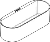 HANSGROHE WallStoris Ablagekorb tief, 250 x 71 mm, mattschwarz – Duschkorb mit Wasserablauf