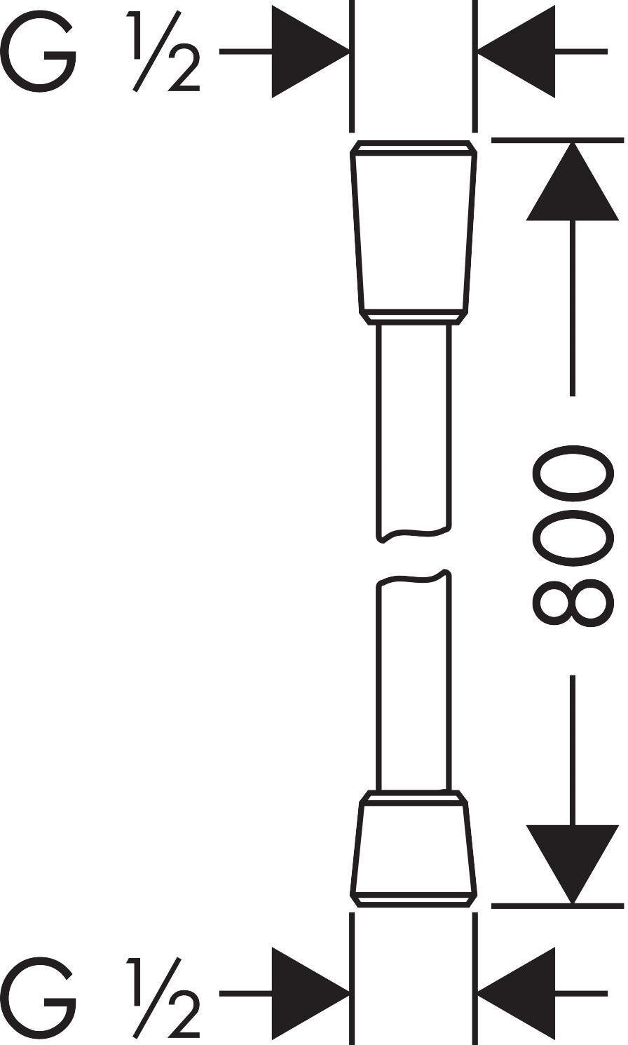 Hansgrohe Isiflex B Brauseschlauch 800 mm Chrom – knickgeschützt & drehwirbelfrei