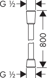 Hansgrohe Isiflex B Brauseschlauch 800 mm Chrom – knickgeschützt & drehwirbelfrei