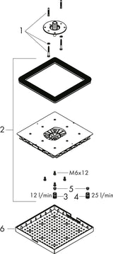 AXOR STARCK SHOWERCOLLECTION Kopfbrause 240x240 mm 1jet DN15 Chrom – Deckenmontage