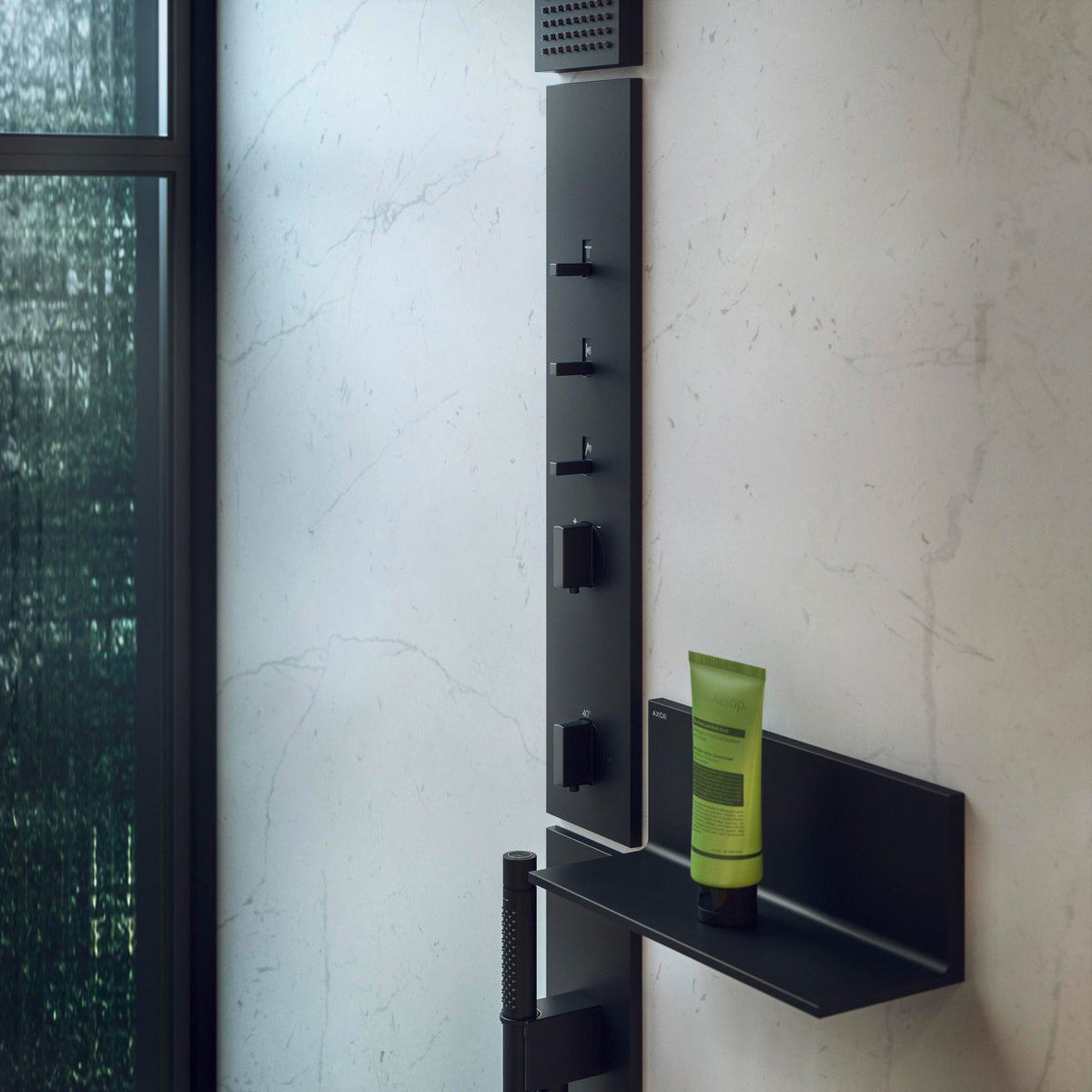 AXOR ShowerComposition Duschpaneel mit Thermostat, Kopf- und Schulterbrause Chrom