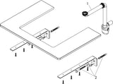 HANSGROHE Xelu Q Konsole 1360 mm, Ausschnitt rechts, Hahnloch, weiß hochglanz