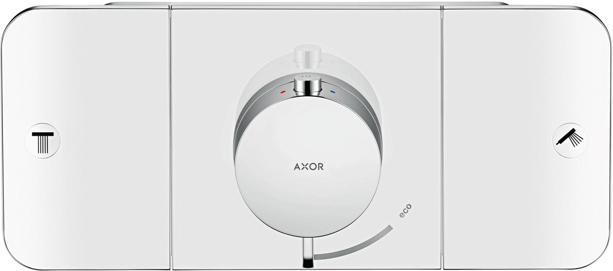AXOR One Thermostatmodul für 2 Verbraucher mit Select-Tasten und Eco-Funktion – Chrom