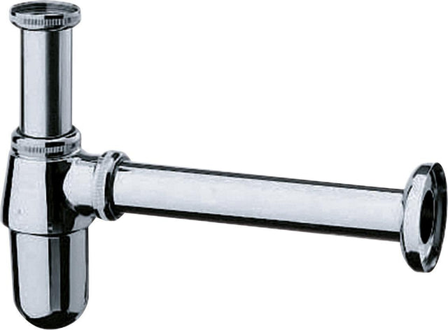 Hansgrohe Tassensiphon Standardmodell Chrom – Flaschensiphon DN 32, Messing verchromt, verstellbar 35–95 mm